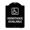 Signmission Assistance Available W/ HandicapHeavy-Gauge Aluminum Architectural Sign, 24" x 18", BW-1824-24332 A-DES-BW-1824-24332 - alternate 1